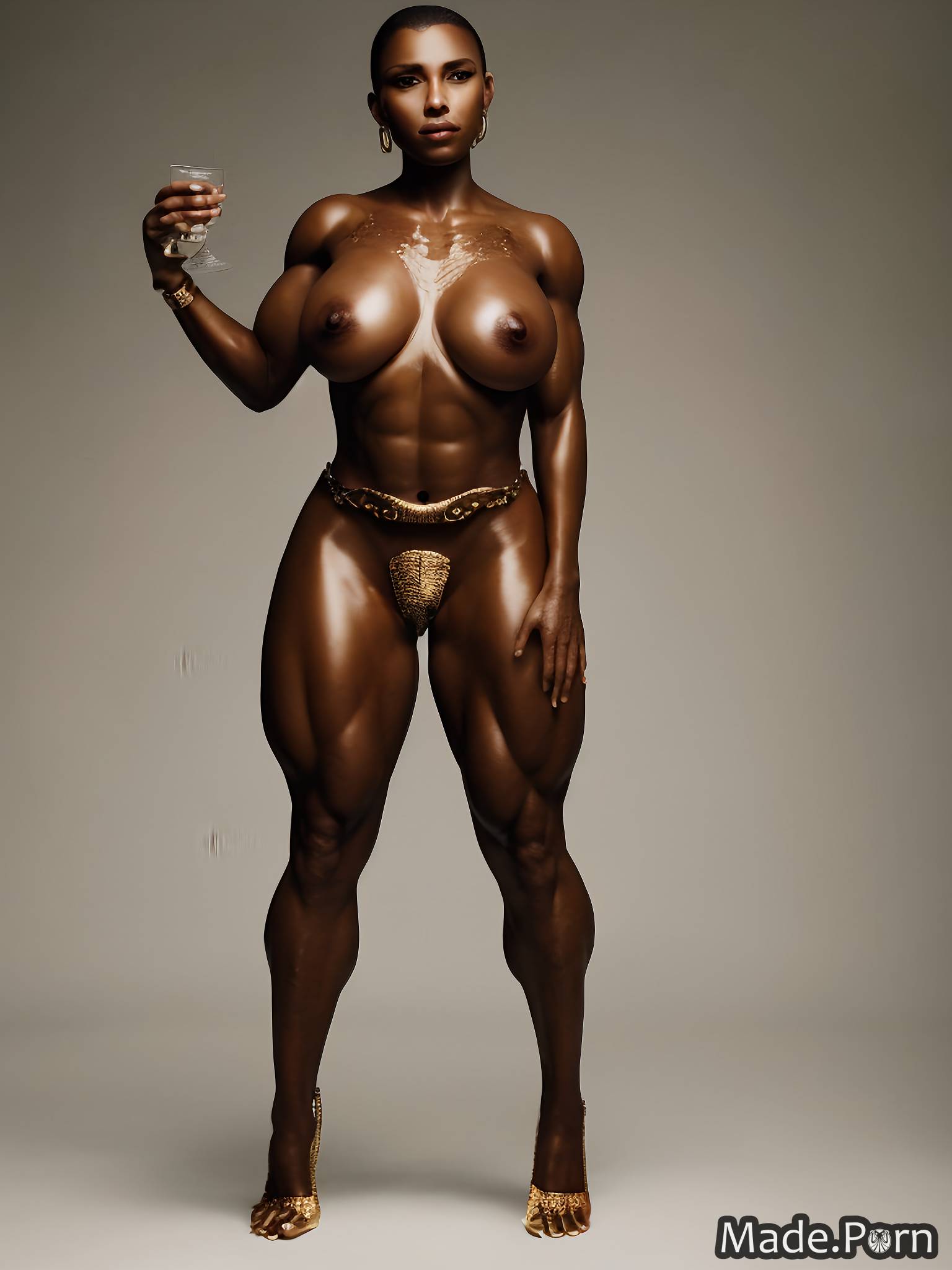 black cyberpunk african leather nipples shiny skin 20